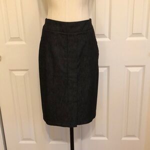 Talbots Black Denim Pencil Skirt